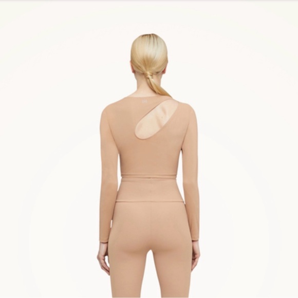 Wolford NWT Warm Up Crop Top - Almond size XS & Small - Picture 2 of 6